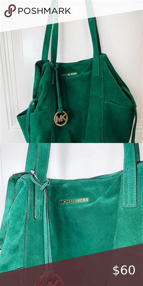 michael kors emerald green purse|michael kors green shoulder bags.